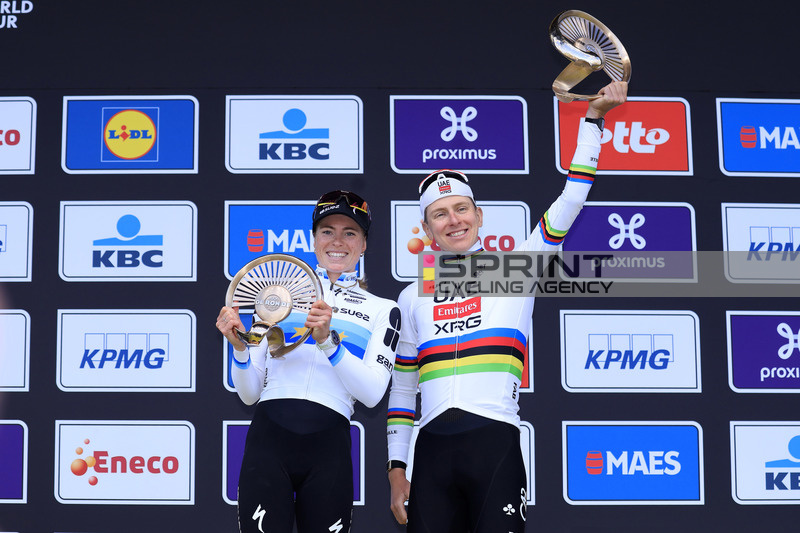 Ronde van Vlaanderen WE 2026 - 23th Edition - Oudenaarde - Oudenaarde 164,1 km - 05/04/2026 - Demi Vollering (NED - FDJ United - SUEZ) - Pauline Ferrand-Prevot (FRA - Team Visma Lease a Bike) - Puck Pieterse (NED - Fenix - Premier Tech) - photo Rafa Gomez