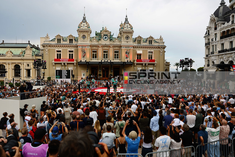Vuelta a Espana 2026 - 81st Edition - Teams Presentation - Monaco - 20/08/2026 - Scenery - NSN Cycling Team - Lphoto Luis Angel Gomez/SprintCyclingAgency©202